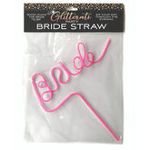 Glitterati Bride Straw Hens Party Novelty 25 cm Twisty Straw Party Supplies